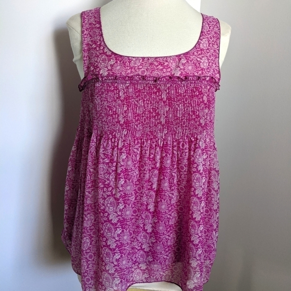 MAX Studio Pink Empire Waist Tank Top M